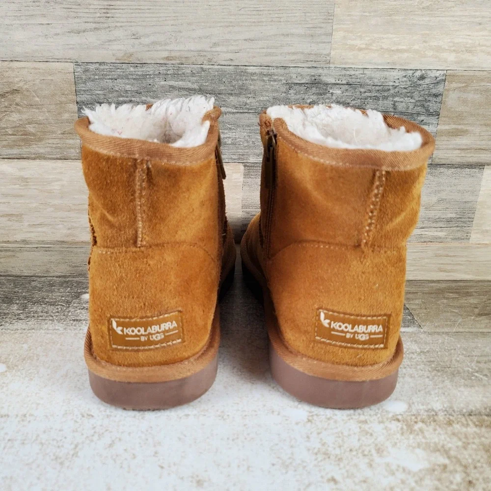 UGG Classic Ultra Mini Womens Boots Sz 4 Chestnut Suede Casual Comfort Side Zip